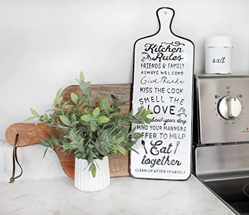 Kitchen Rules Rustic Metal Sign (Case of 30)