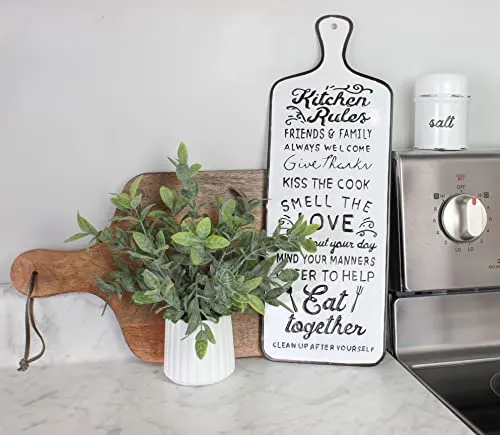 Kitchen Rules Rustic Metal Sign (Case of 30)