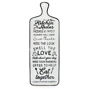 Kitchen Rules Rustic Metal Sign (Case of 30)