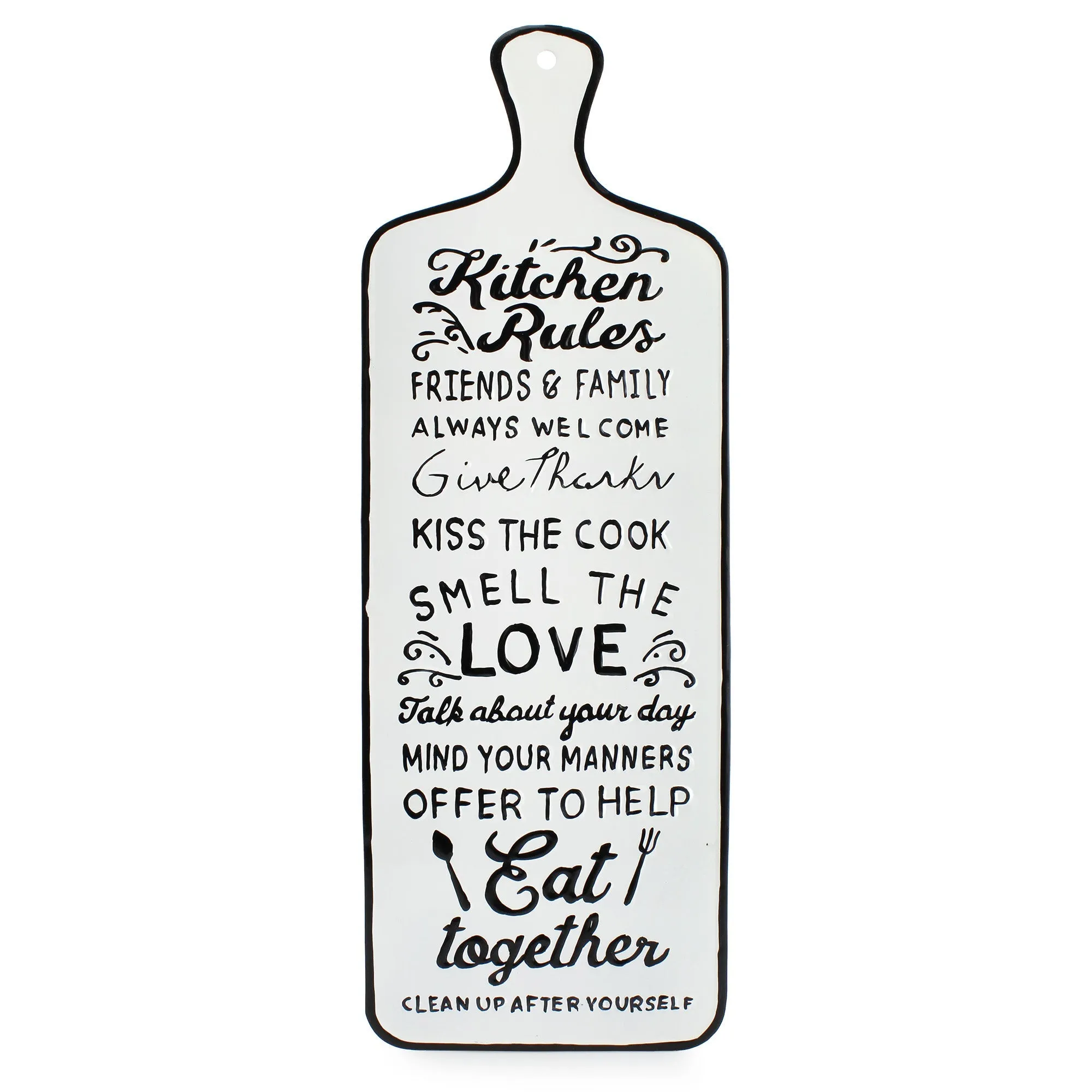 Kitchen Rules Rustic Metal Sign (Case of 30)