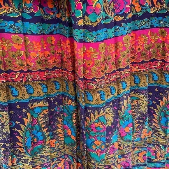 Lady Carol Petites Vintage Paisley Shoulder Pad Skirt Suit Set 14