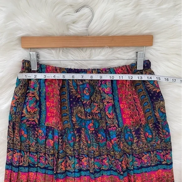 Lady Carol Petites Vintage Paisley Shoulder Pad Skirt Suit Set 14