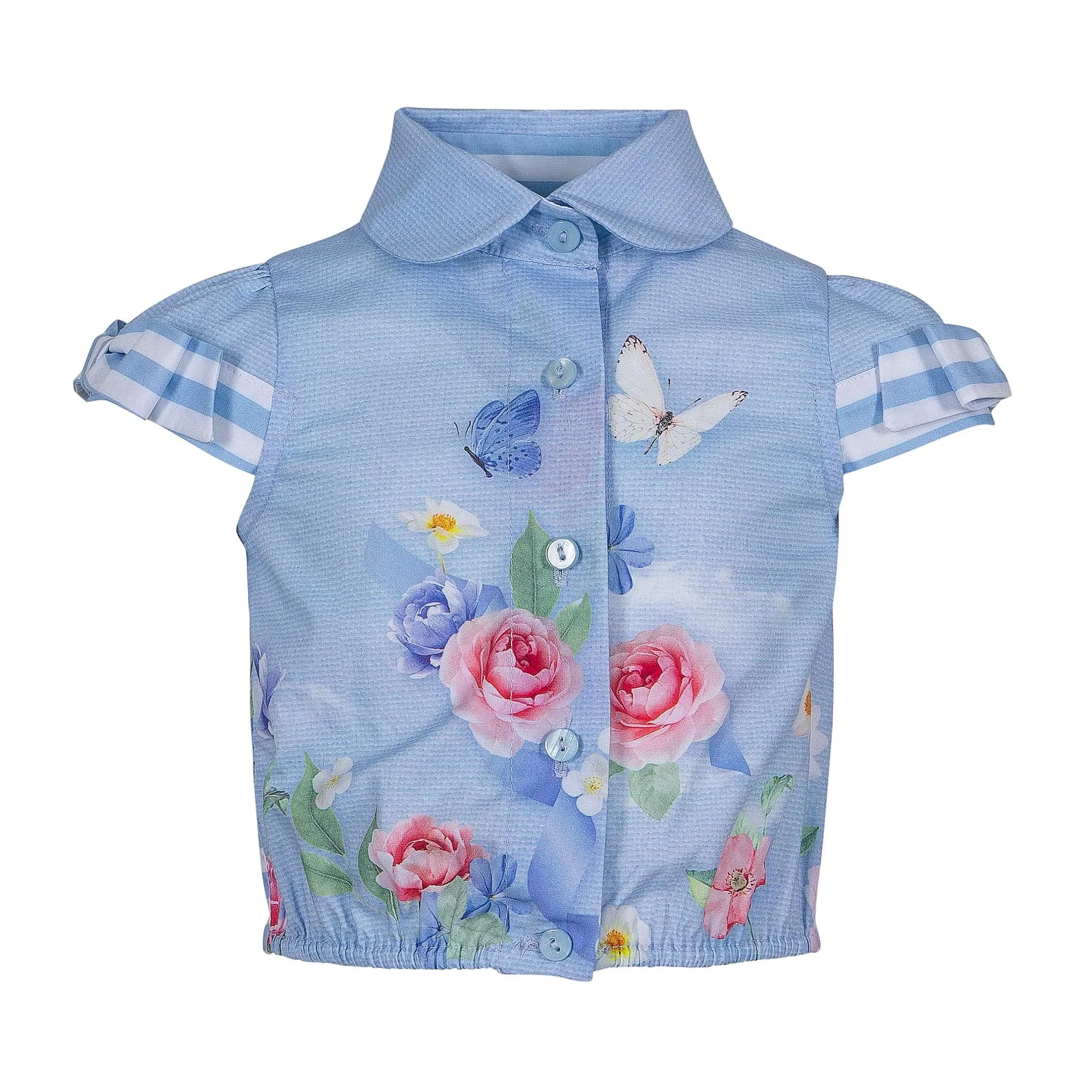 LAPIN HOUSE - Floral Blouse Set - Blue