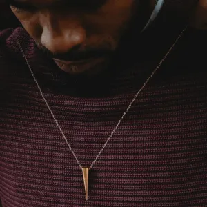 Large Brass Spike Layering Necklace / ready to ship