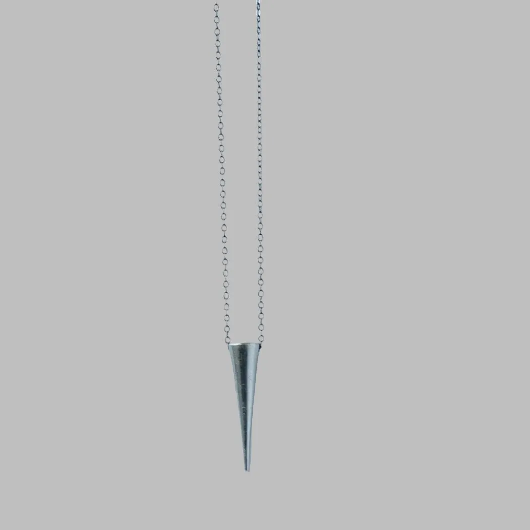 Large Sterling Silver Spike Necklace / Ready to ship