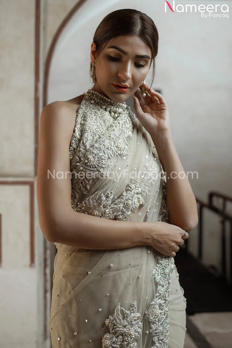 Latest Elegant Pakistani Saree Online for Bride #BS146