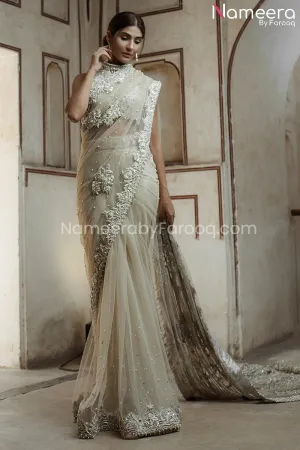 Latest Elegant Pakistani Saree Online for Bride #BS146