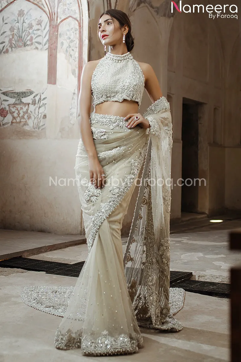 Latest Elegant Pakistani Saree Online for Bride #BS146