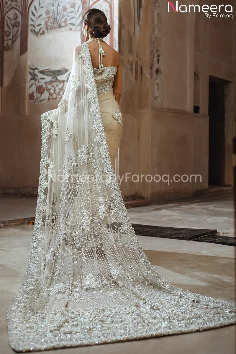 Latest Elegant Pakistani Saree Online for Bride #BS146