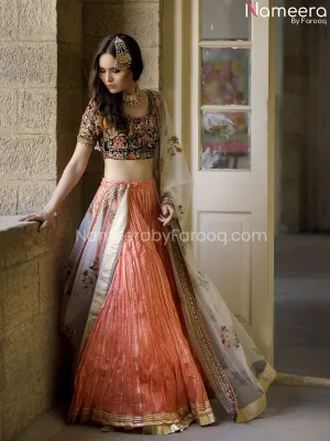 Latest Silk Bridal Lehenga with Velvet Choli #BS182