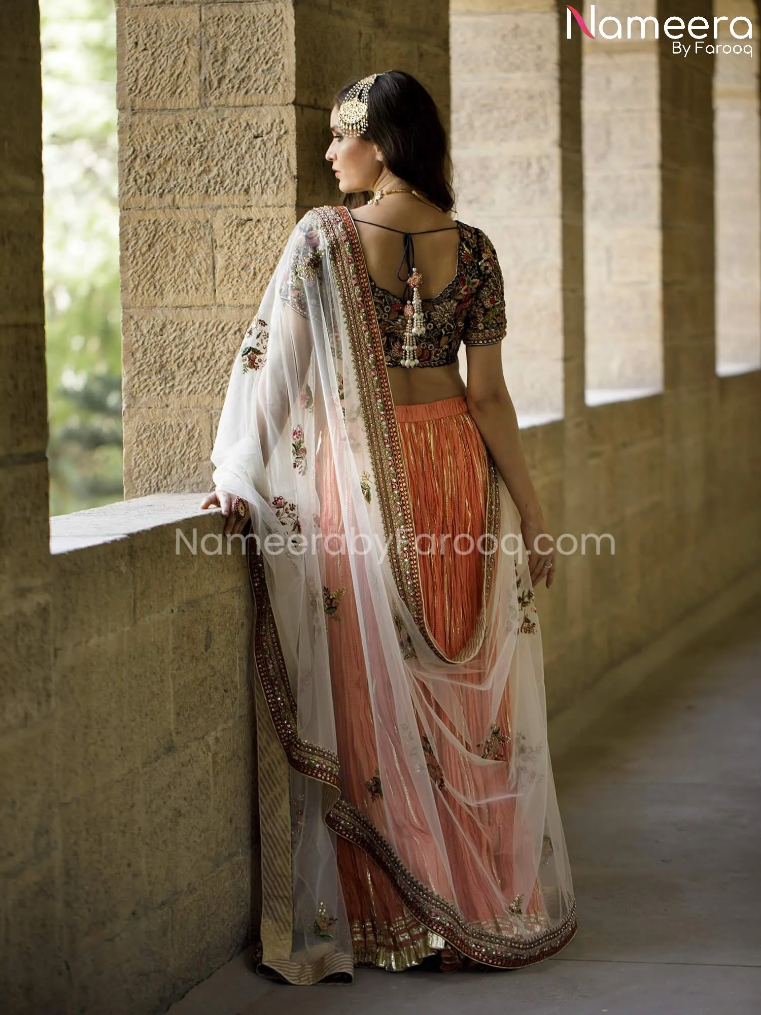 Latest Silk Bridal Lehenga with Velvet Choli #BS182