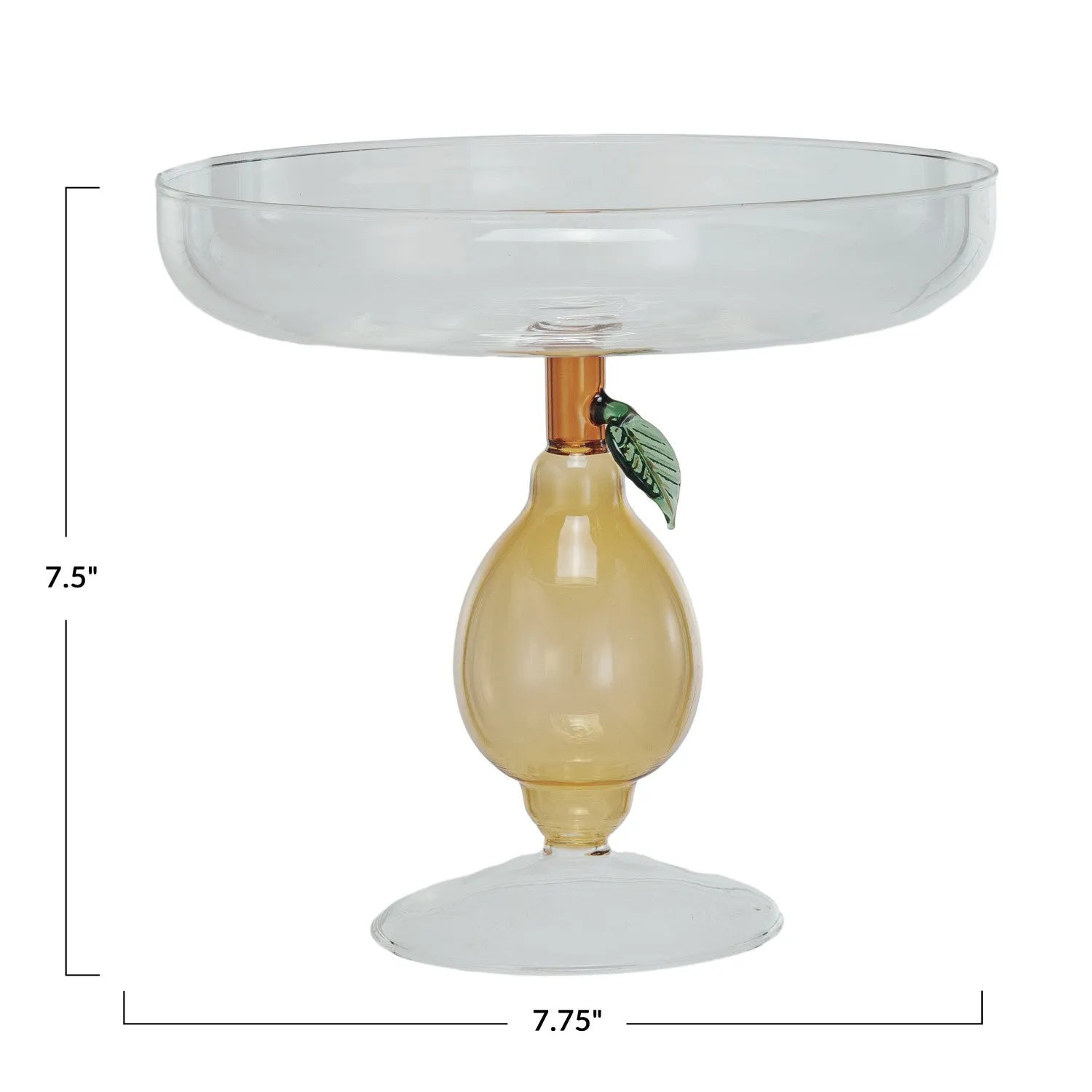 Lemon Glass Pedestal Bowl