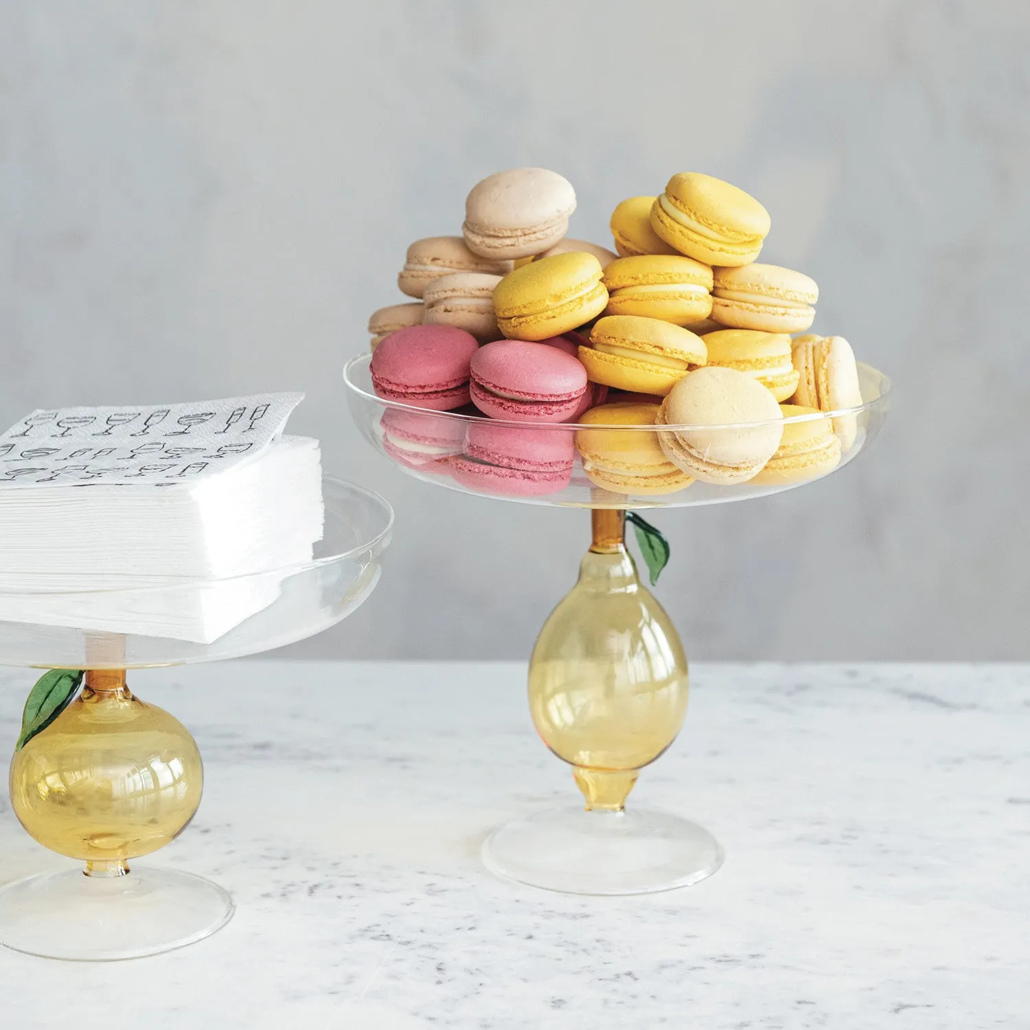 Lemon Glass Pedestal Bowl