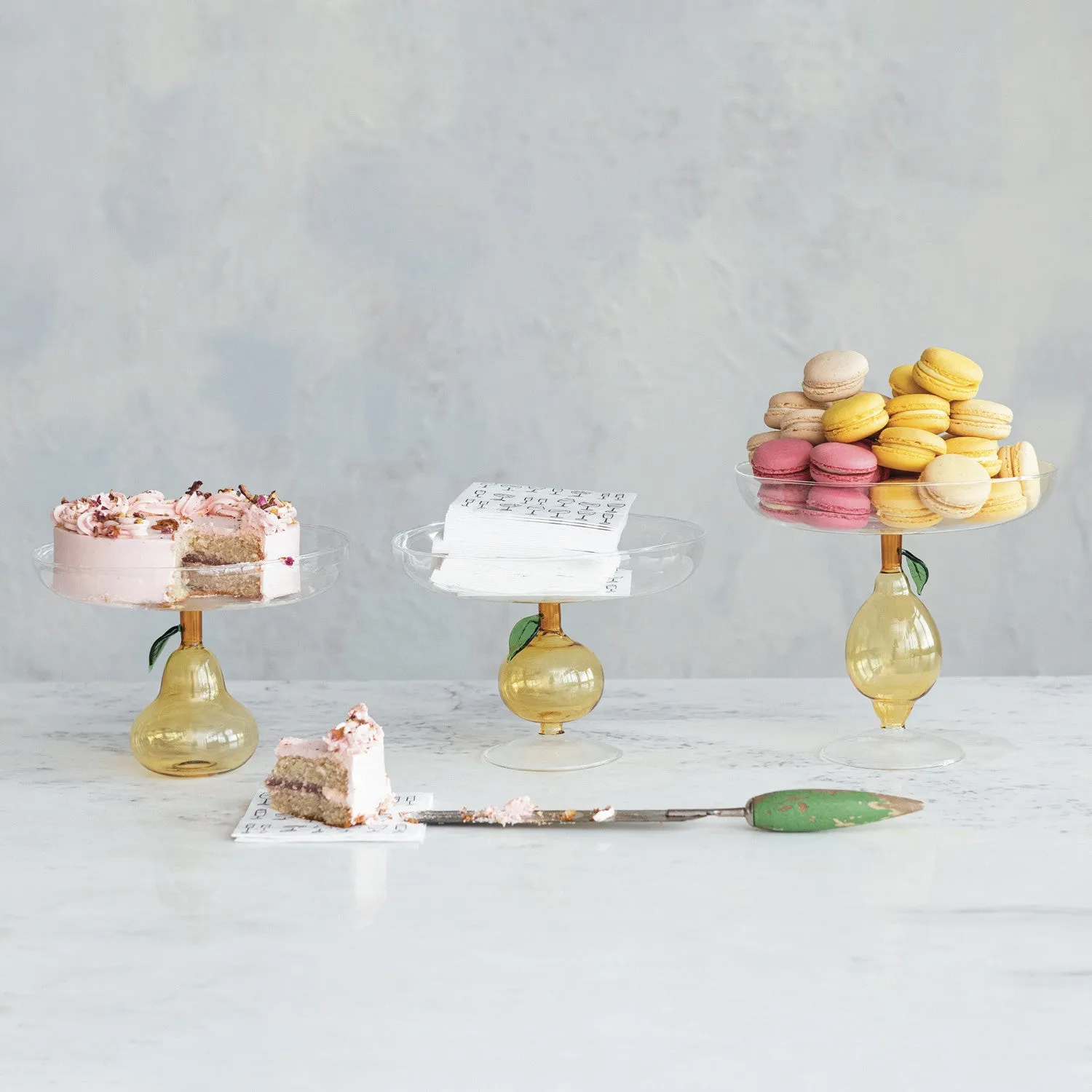 Lemon Glass Pedestal Bowl