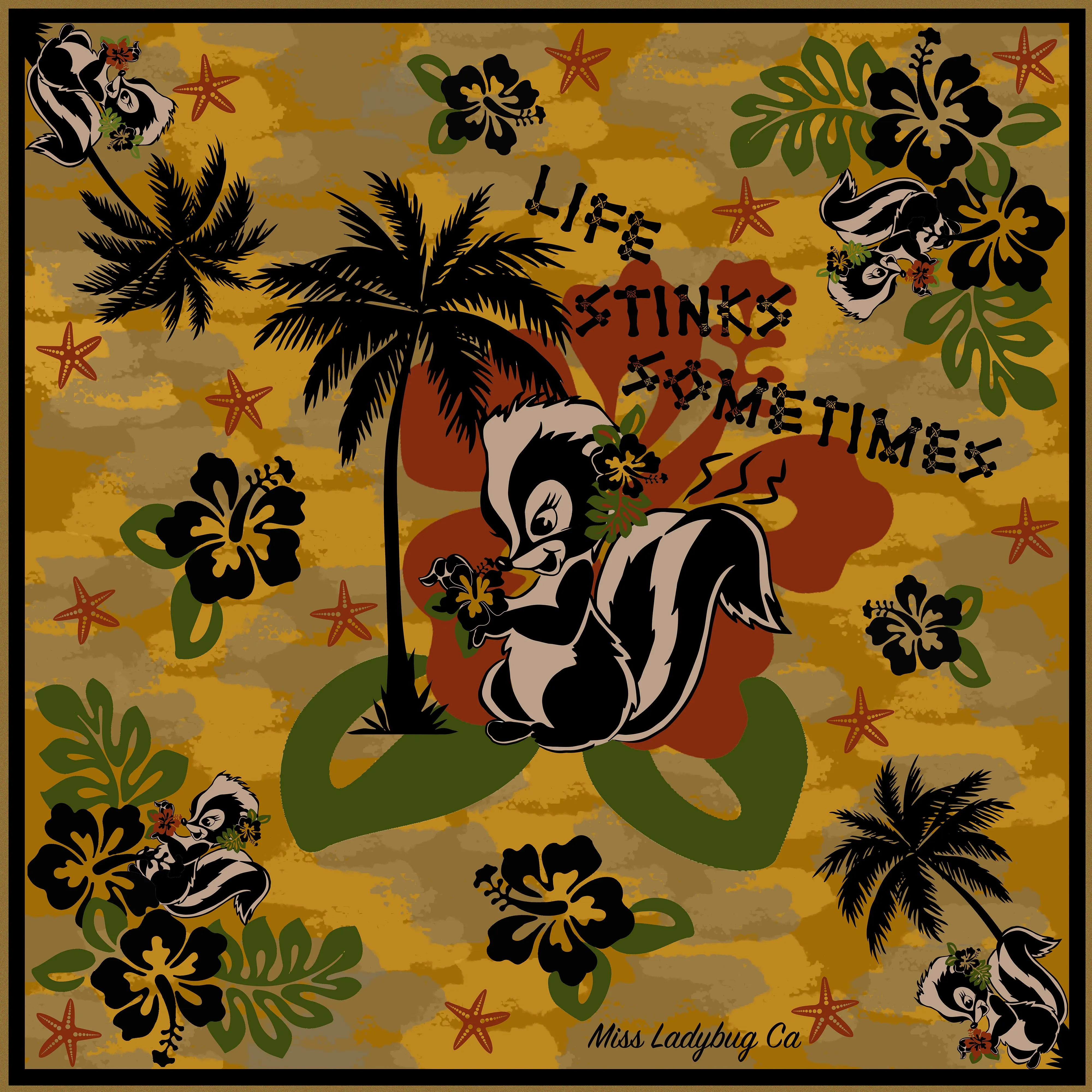 LIFE STINKS SOMETIMES SKUNK SCARF