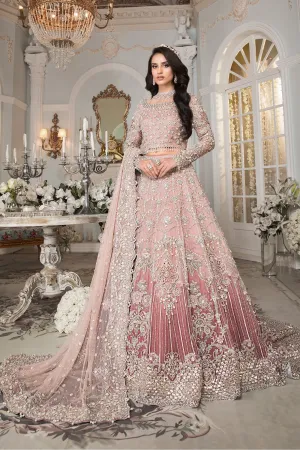 Light Pink Lehenga with Choli and Dupatta Dress #BS705