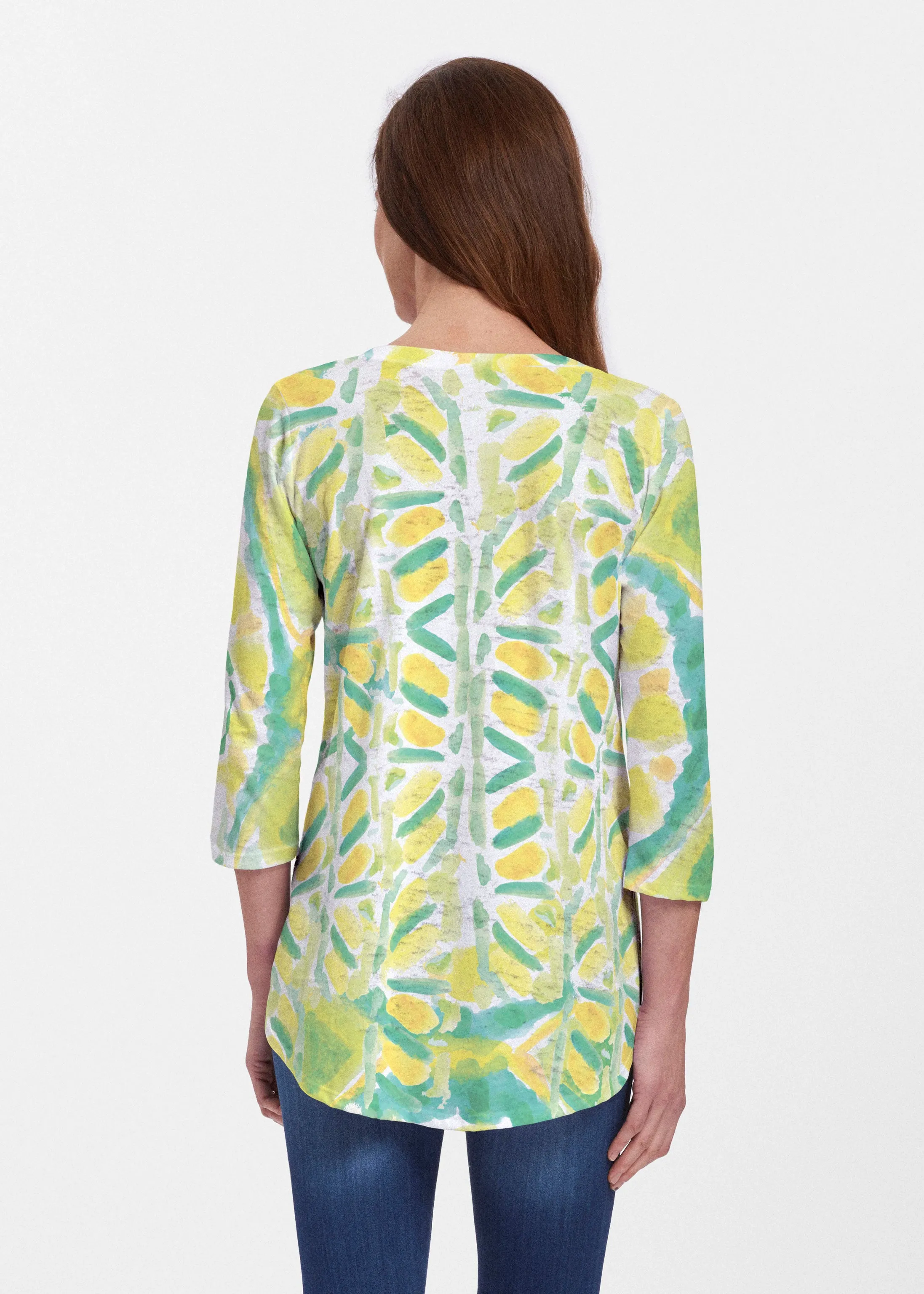 Limeade (17272) ~ V-neck Flowy Tunic