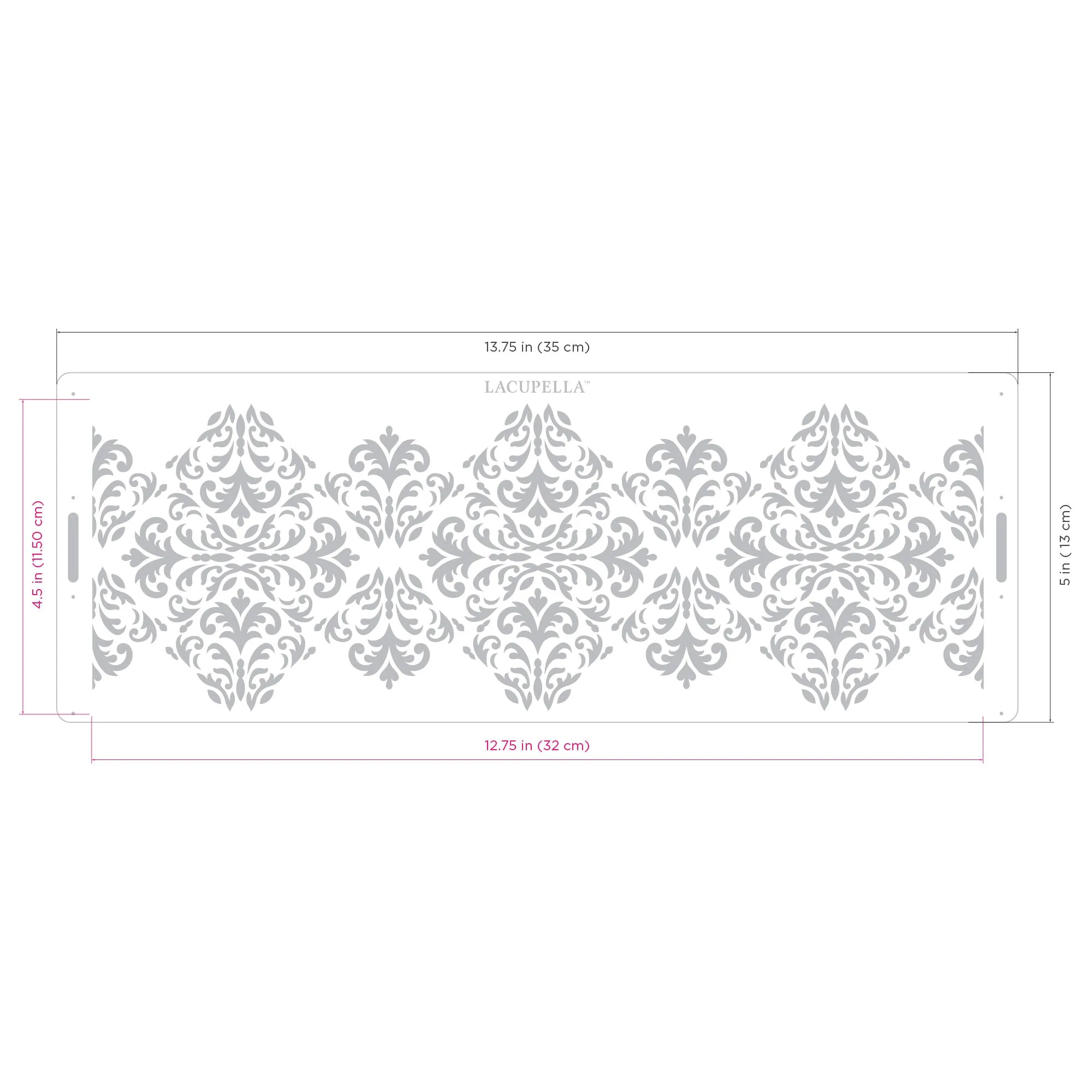 Long Border Cake Stencil FIONA