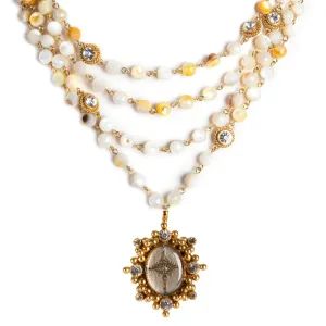 Magdalena - 6mm Semi-Precious Oyster Shell Beads All Medallions