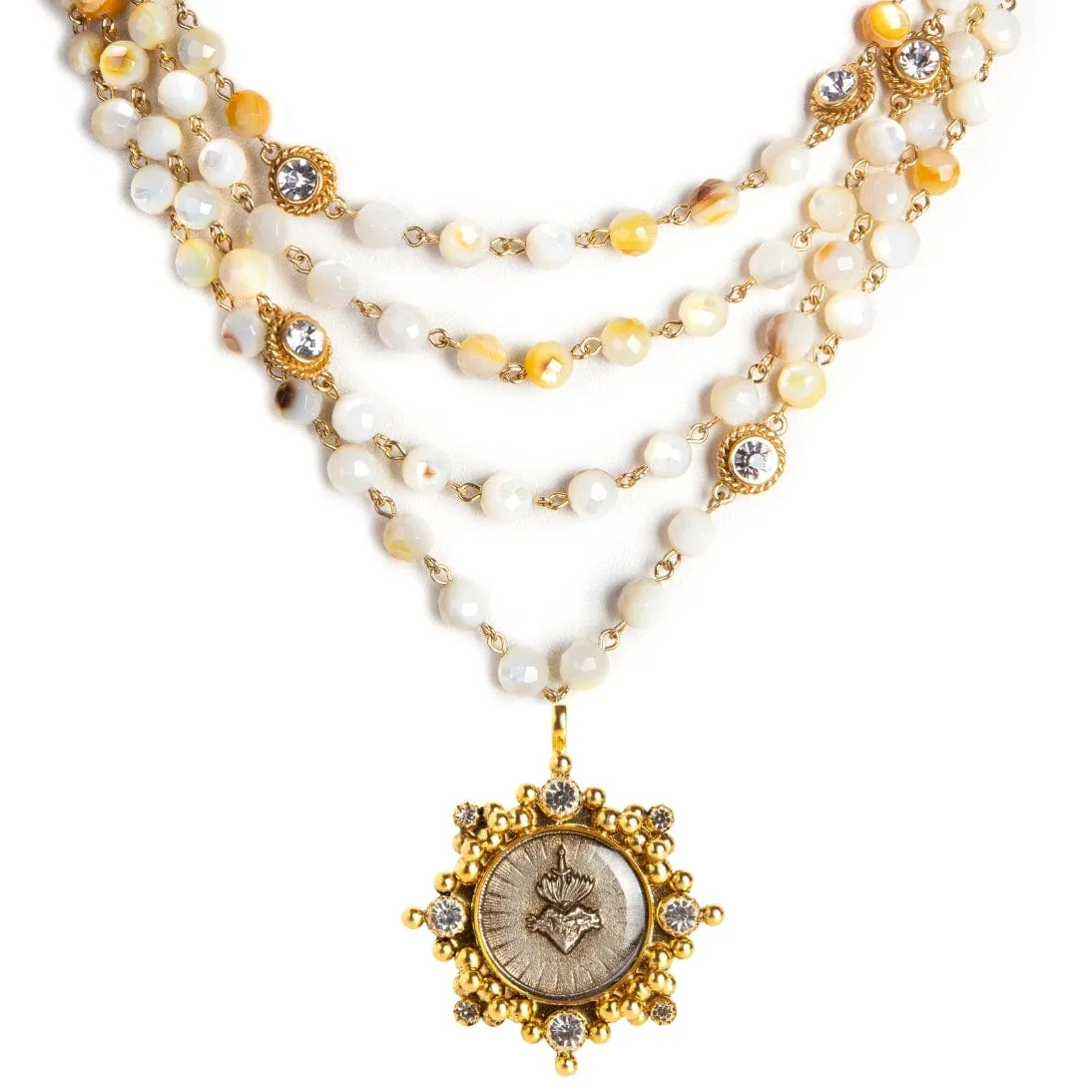 Magdalena - 6mm Semi-Precious Oyster Shell Beads All Medallions