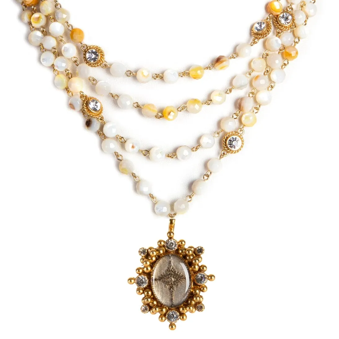 Magdalena - 6mm Semi-Precious Oyster Shell Beads All Medallions