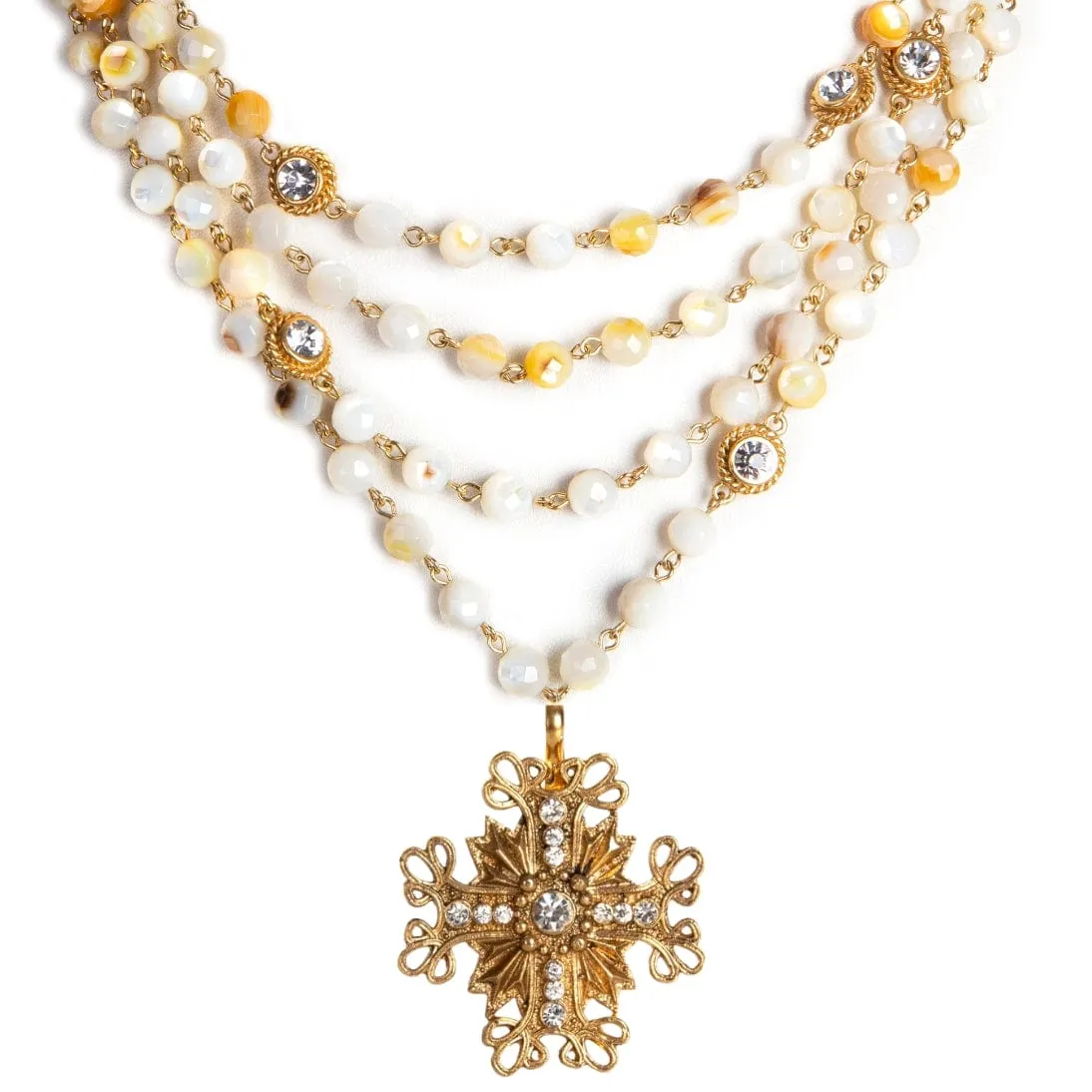 Magdalena - 6mm Semi-Precious Oyster Shell Beads All Medallions