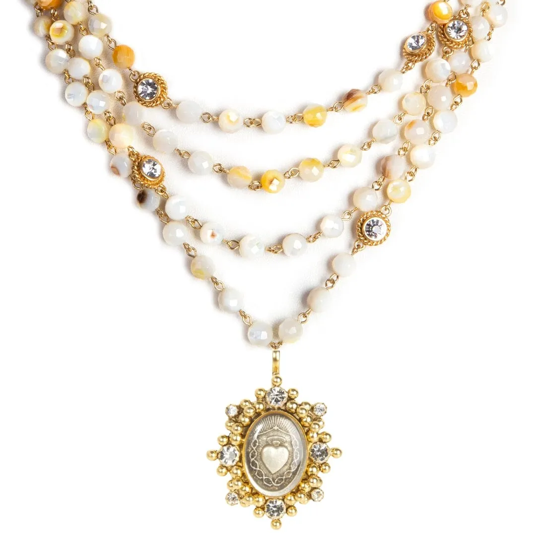 Magdalena - 6mm Semi-Precious Oyster Shell Beads All Medallions
