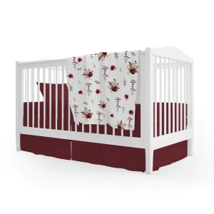 Maroon and Navy Pattern Personalized Baby Blanket
