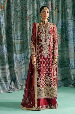 Maroon Kameez Trouser Dupatta Pakistani Wedding Dress