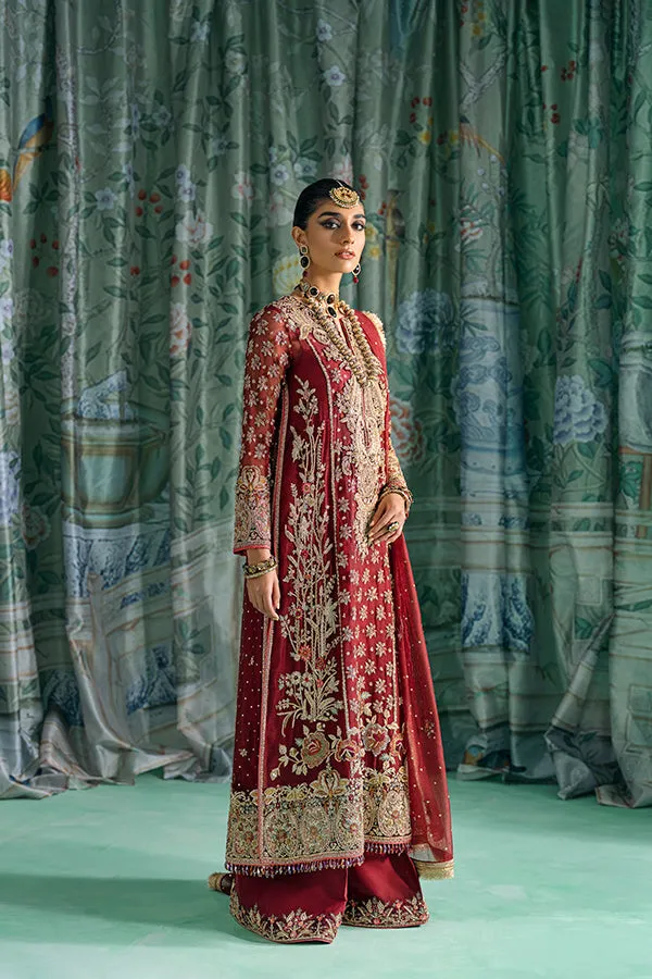 Maroon Kameez Trouser Dupatta Pakistani Wedding Dress