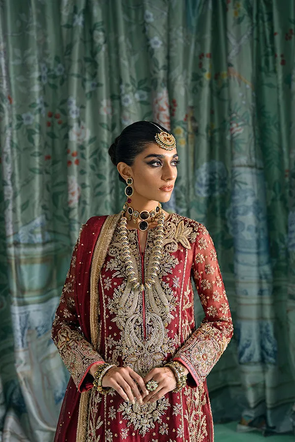Maroon Kameez Trouser Dupatta Pakistani Wedding Dress