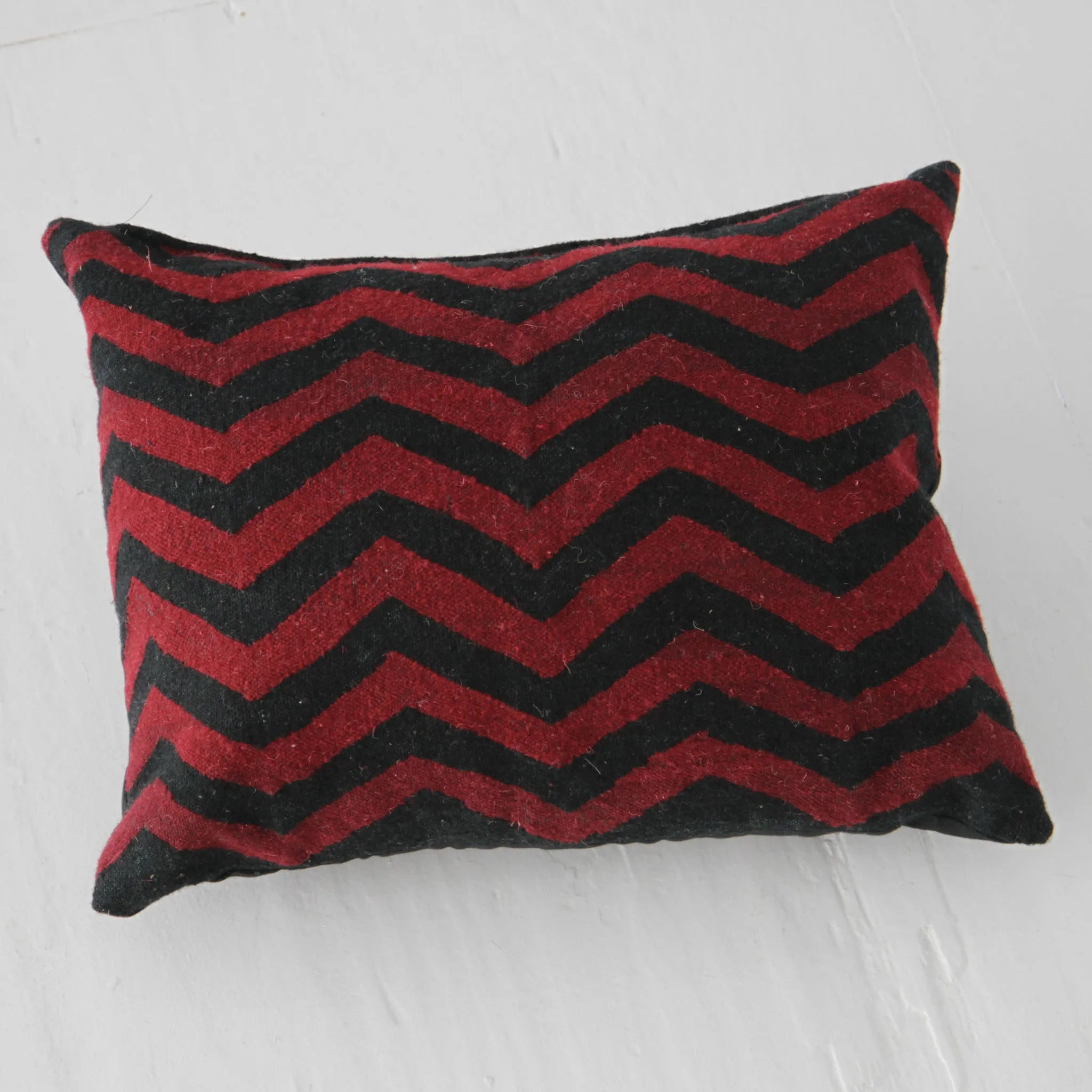 Maroon Moroccan Zig Zag Pillow