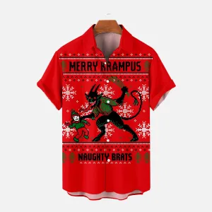 Men's Christmas Creative Pattern Short Sleeve Shirt