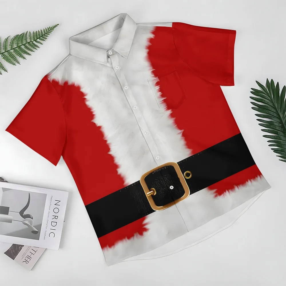 Men's Creative Design Christmas Short-Sleeved Shirt 2411006994