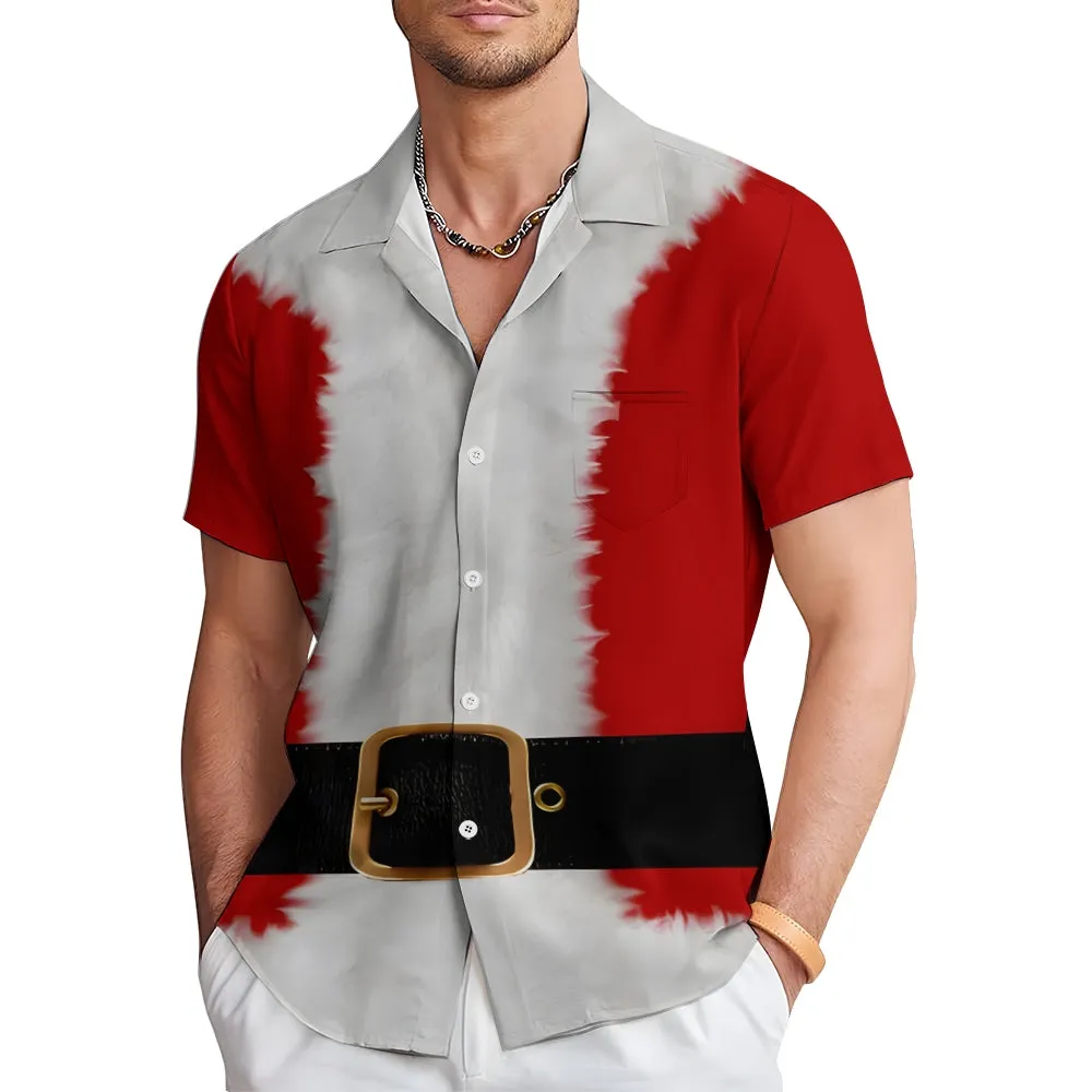 Men's Creative Design Christmas Short-Sleeved Shirt 2411006994