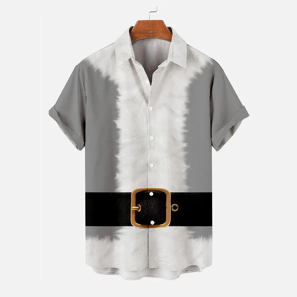 Men's Creative Design Christmas Short-Sleeved Shirt 2411006994