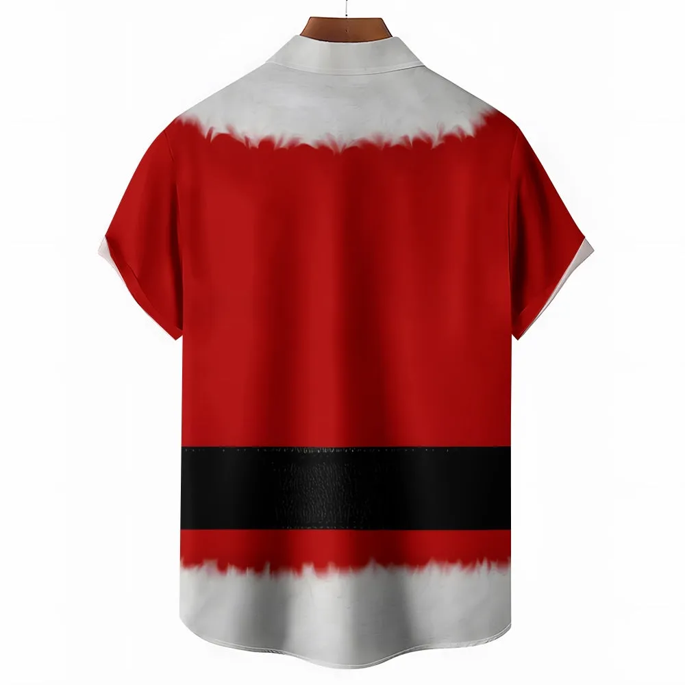 Men's Creative Design Christmas Short-Sleeved Shirt 2411006994