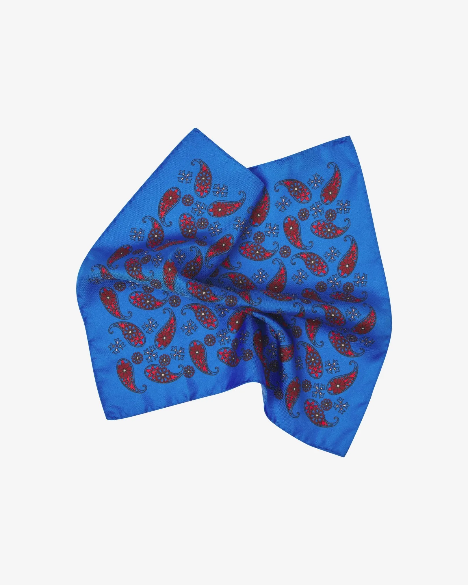 Men's Silk Paisley Pocket Square - The Marrakesh