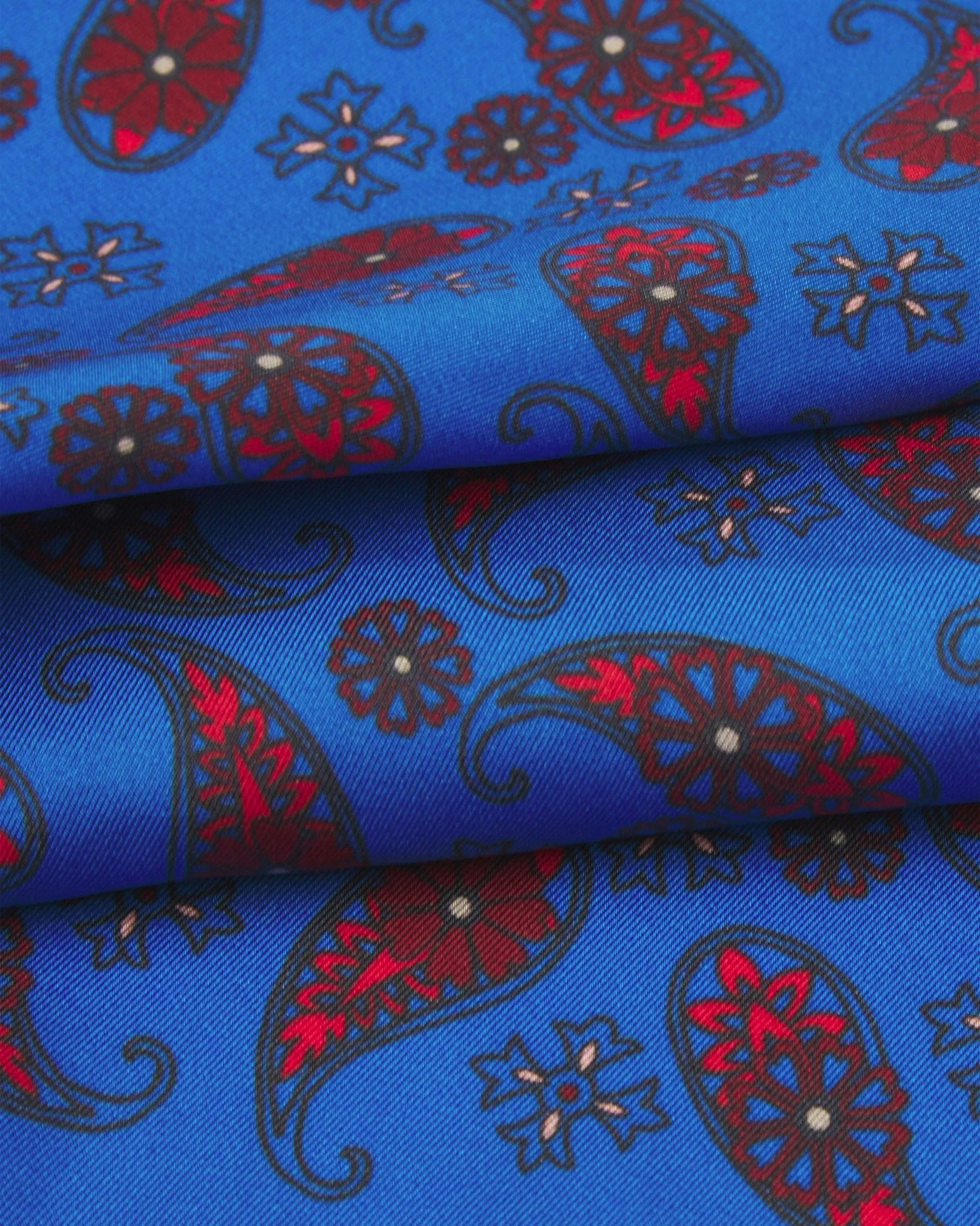 Men's Silk Paisley Pocket Square - The Marrakesh