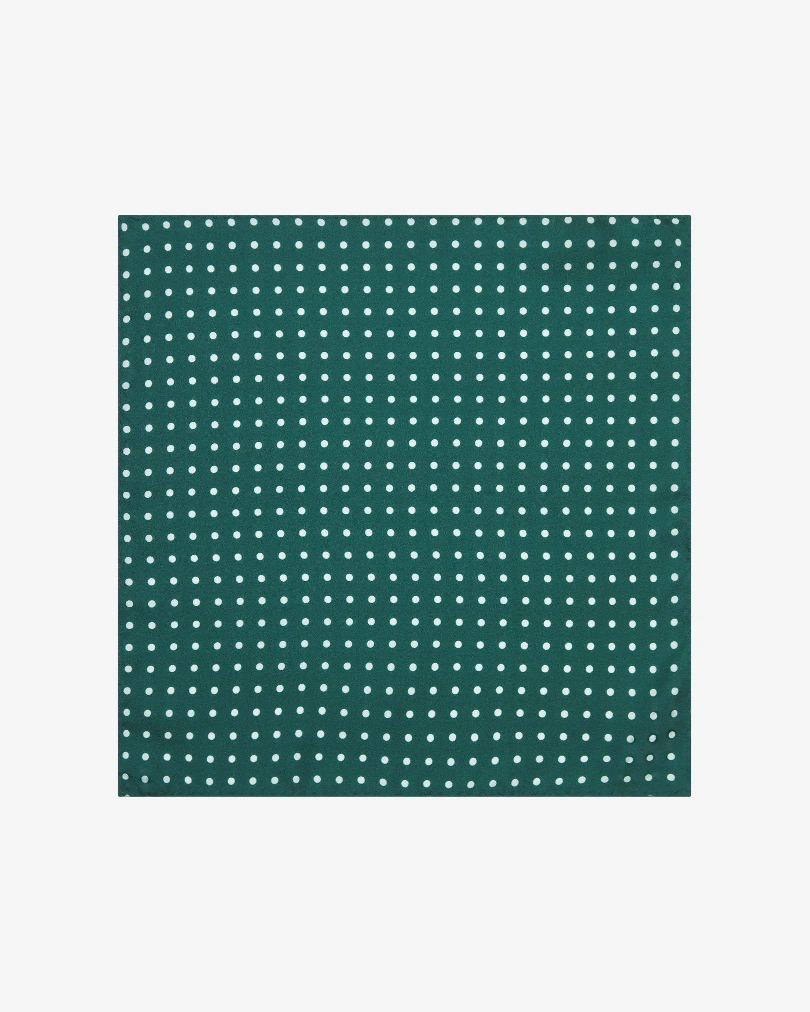 Men's Silk Polka Dot Pocket Square Racing Green - The Westminster RG