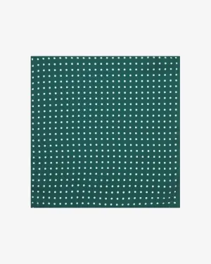 Men's Silk Polka Dot Pocket Square Racing Green - The Westminster RG