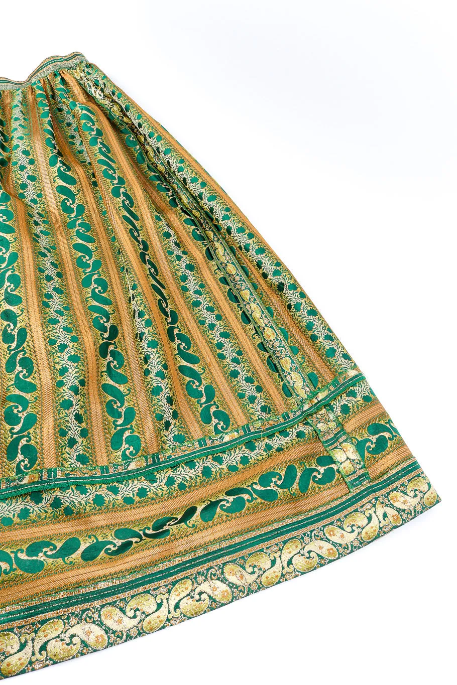 Metallic Paisley Brocade Skirt