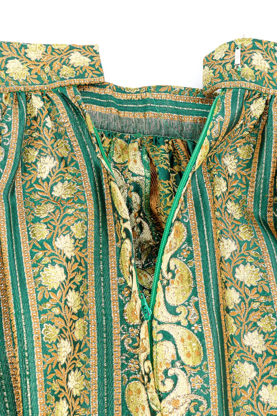 Metallic Paisley Brocade Skirt