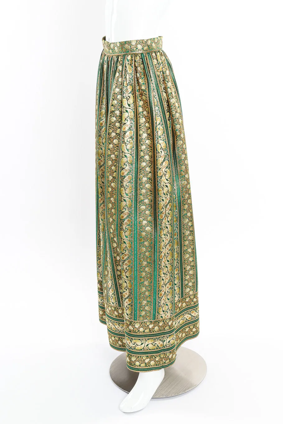 Metallic Paisley Brocade Skirt