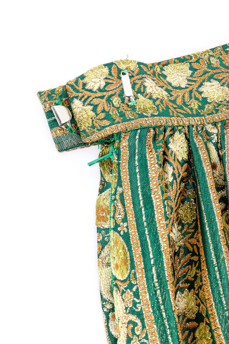Metallic Paisley Brocade Skirt