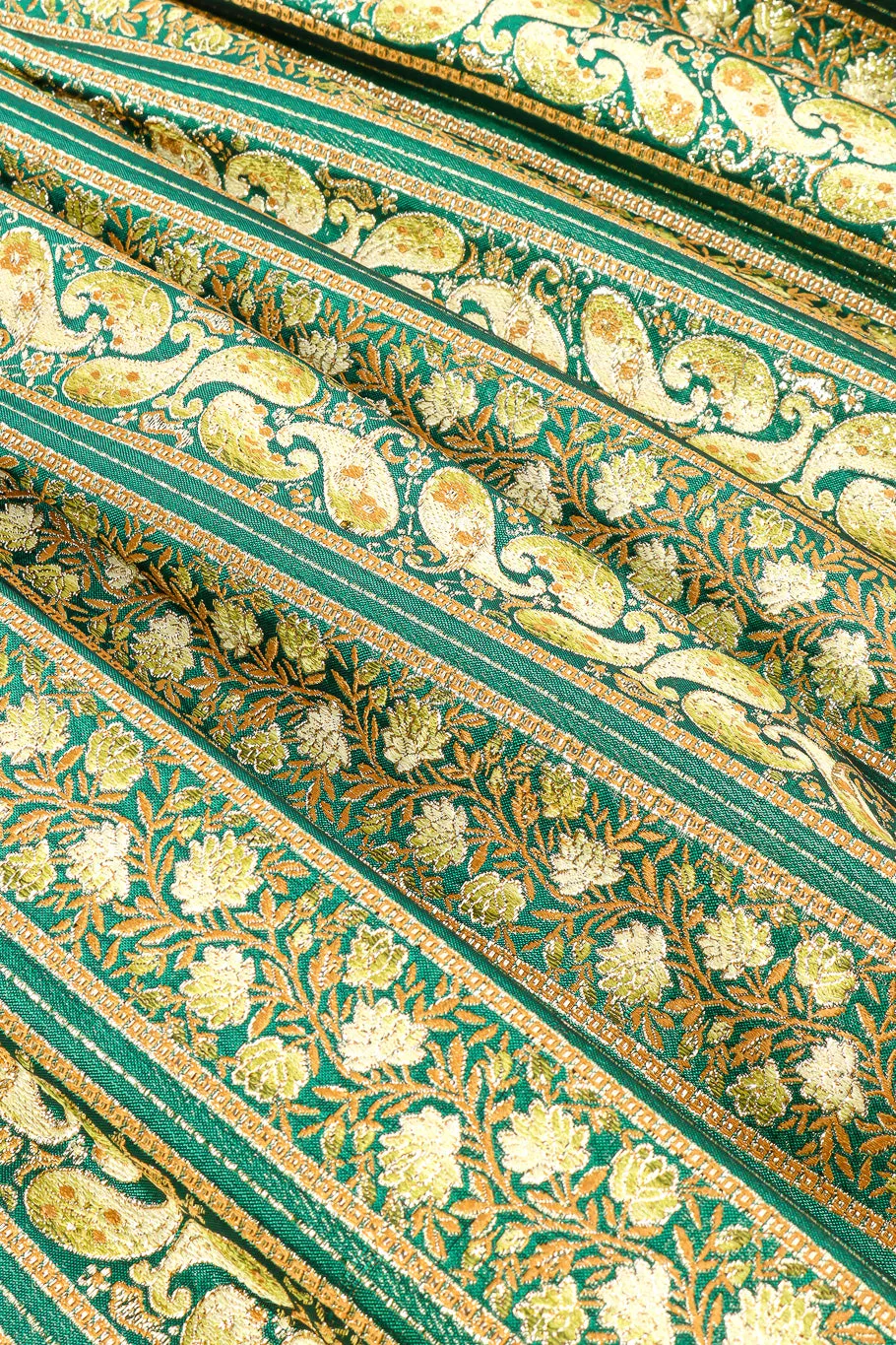 Metallic Paisley Brocade Skirt