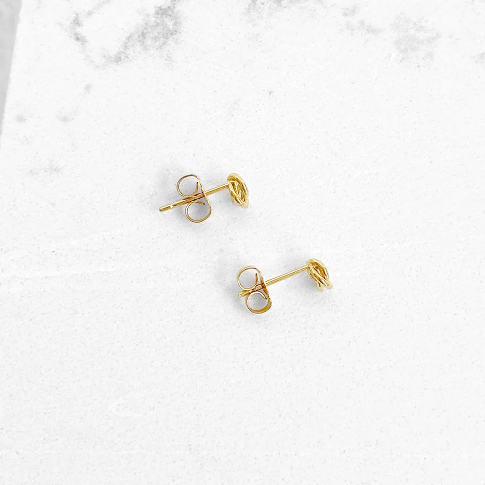 Mini Knot Post Earrings