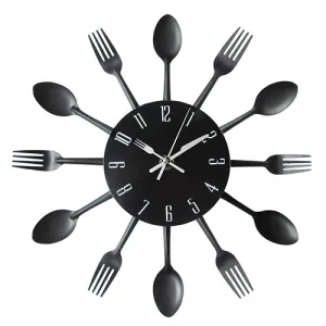 Modern Kitchen Cutlery Wall Clocks Spoon Fork Creative - Home Decor