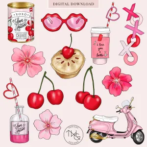 Mon Cheri Clipart   Pattern Bundle
