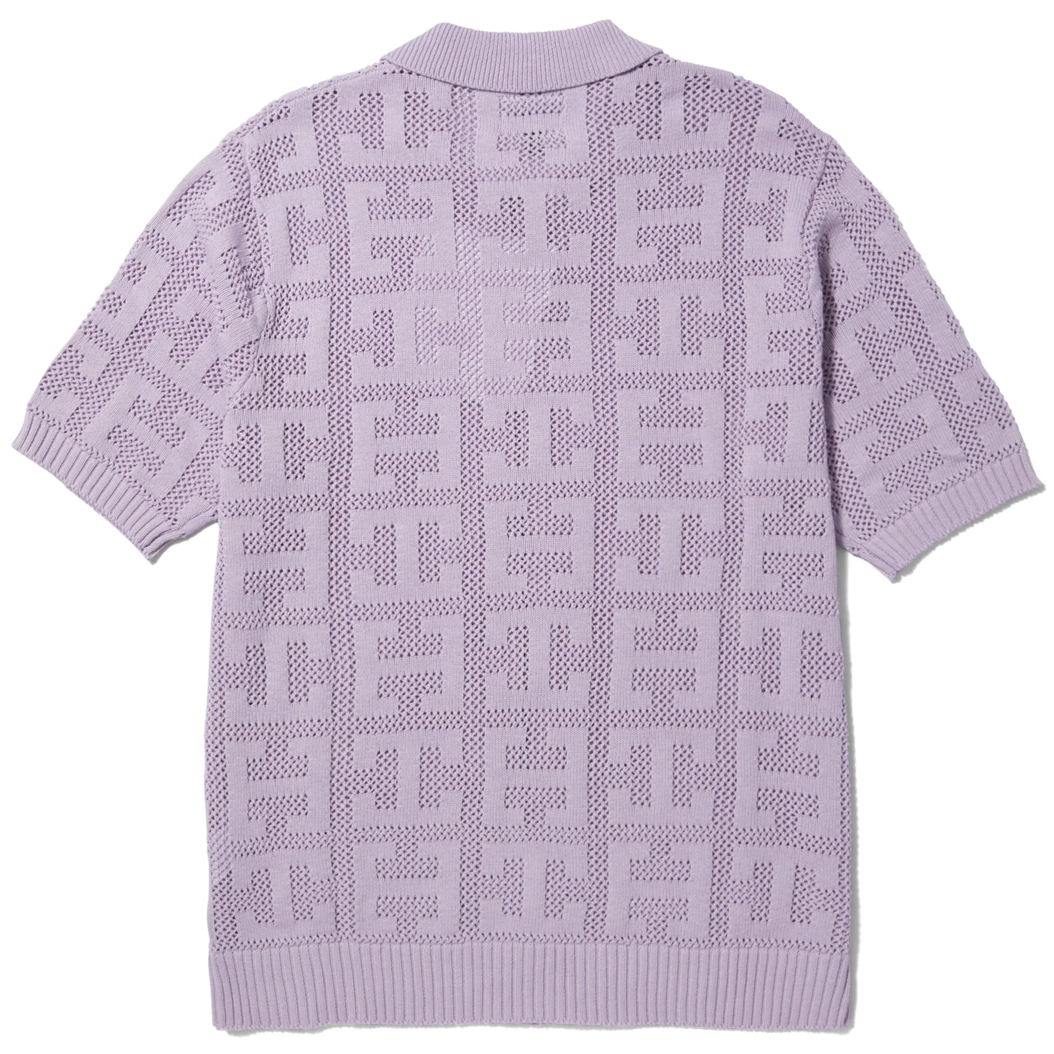 Monogram Jacquard Zip Sweater (Lavender)